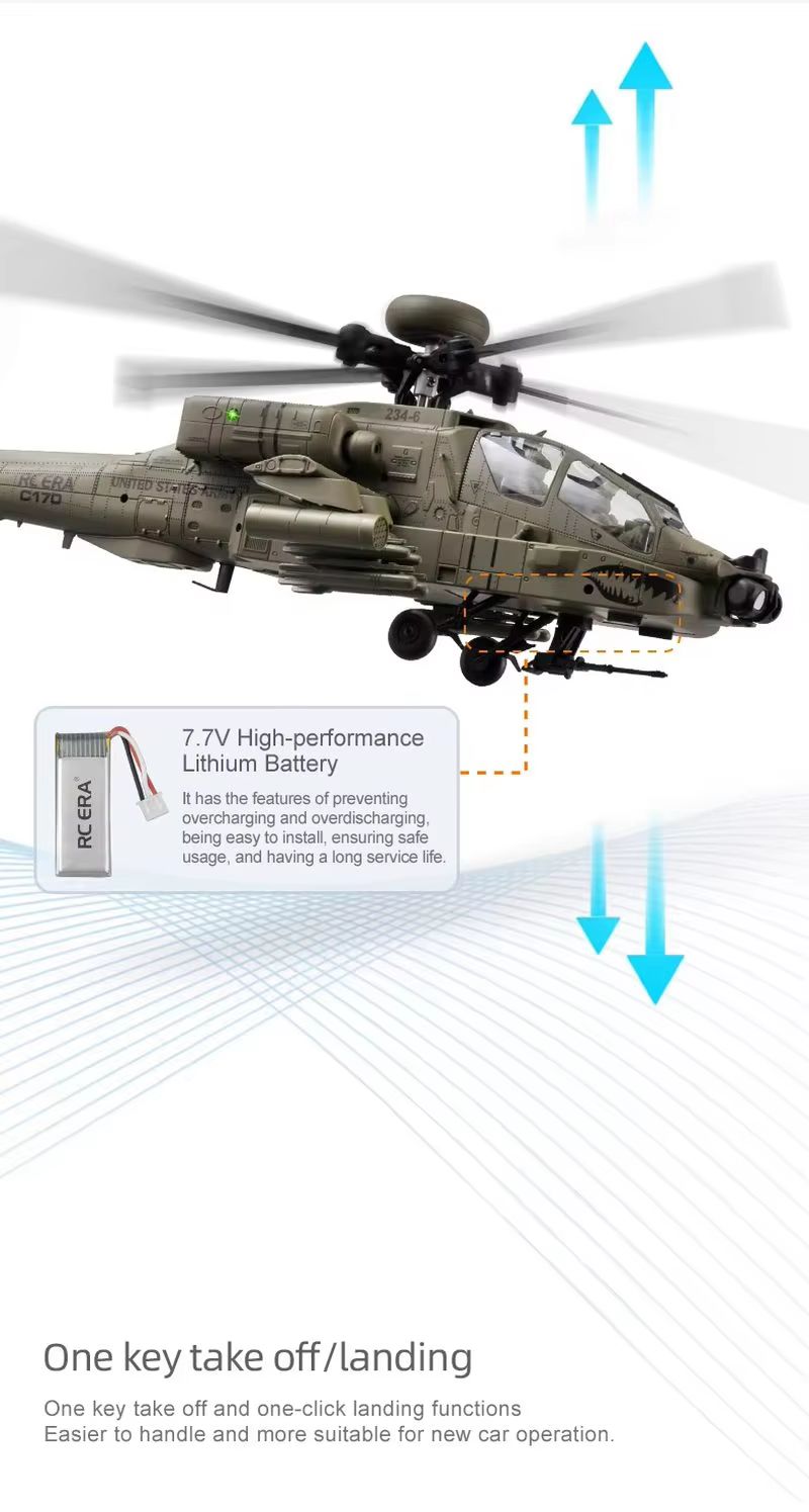 RC Era AH‑64D Apache C170 6CH  - Rc Helicopter Single Rotor 리뷰 및 가격