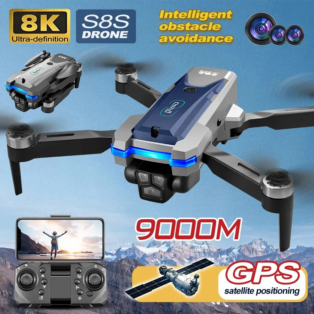 S8S GPS 드론 5G 와이파이 8K HD 듀얼 ES - Rc Helicopter Electric 리뷰 및 가격